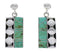 Turquoise Inlay Silver Post Dangle Earrings PX32876